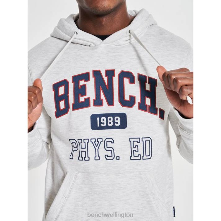 Bench Men Ecru Marl HULTON Hoodie 486036