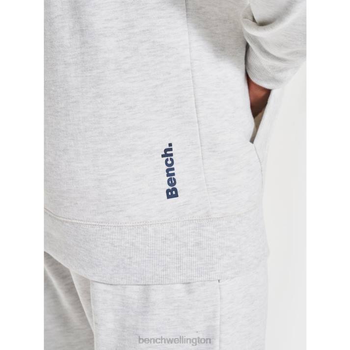 Bench Men Ecru Marl HULTON Hoodie 486036