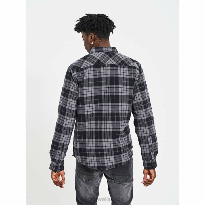 Bench Men Black/Charcoal Check CARLOW Flannel Shirt 486030