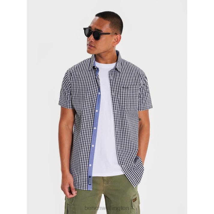 Bench Men Black Check ESHER Short Sleeve Shirt 486032