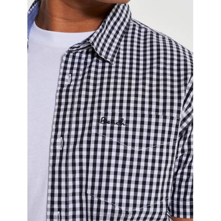 Bench Men Black Check ESHER Short Sleeve Shirt 486032