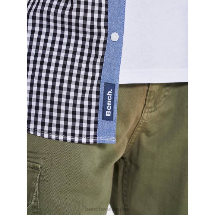 Bench Men Black Check ESHER Short Sleeve Shirt 486032