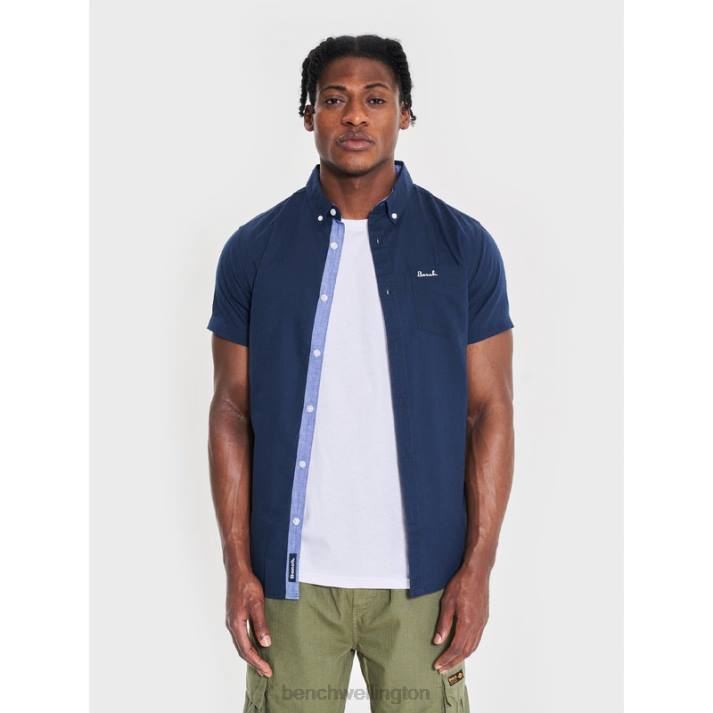 Bench Men Navy BOWDON Short Sleeve Shirt 486027