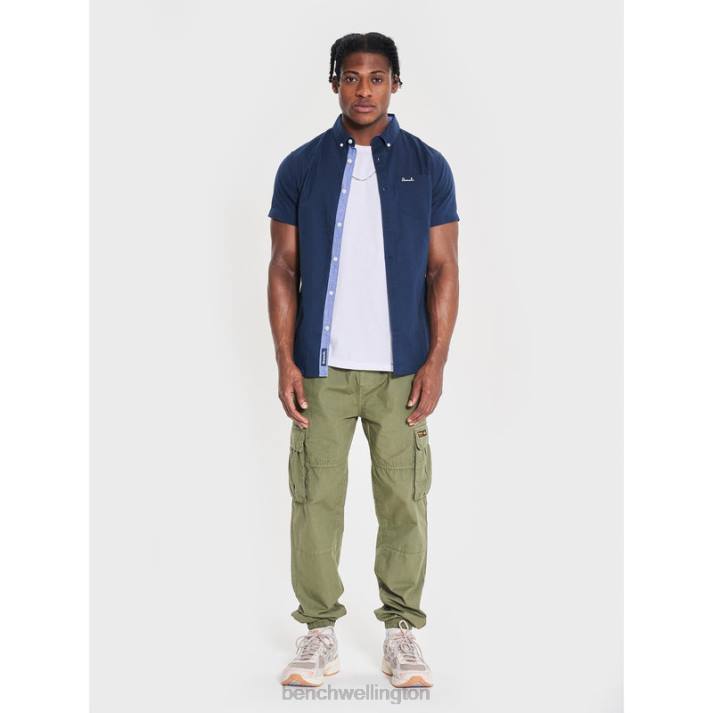 Bench Men Navy BOWDON Short Sleeve Shirt 486027