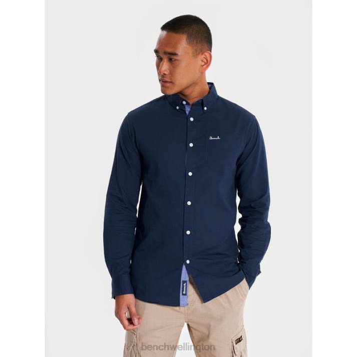 Bench Men Navy OXFORD Long Sleeve Shirt 486024