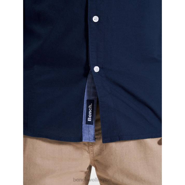 Bench Men Navy OXFORD Long Sleeve Shirt 486024