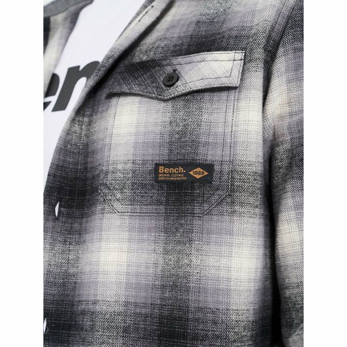 Bench Men Shadow Check CHEVIOT Flannel Shirt 486031