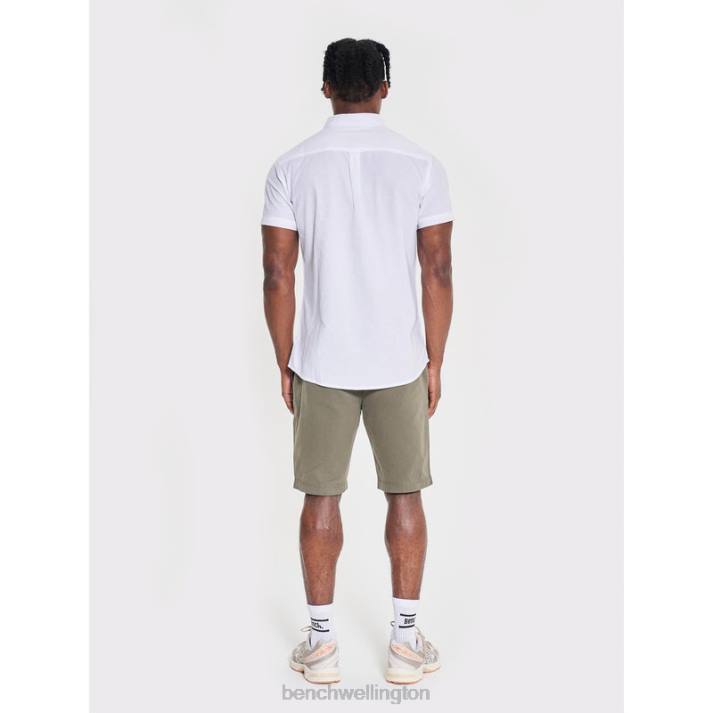 Bench Men White BOWDON Short Sleeve Shirt 486033