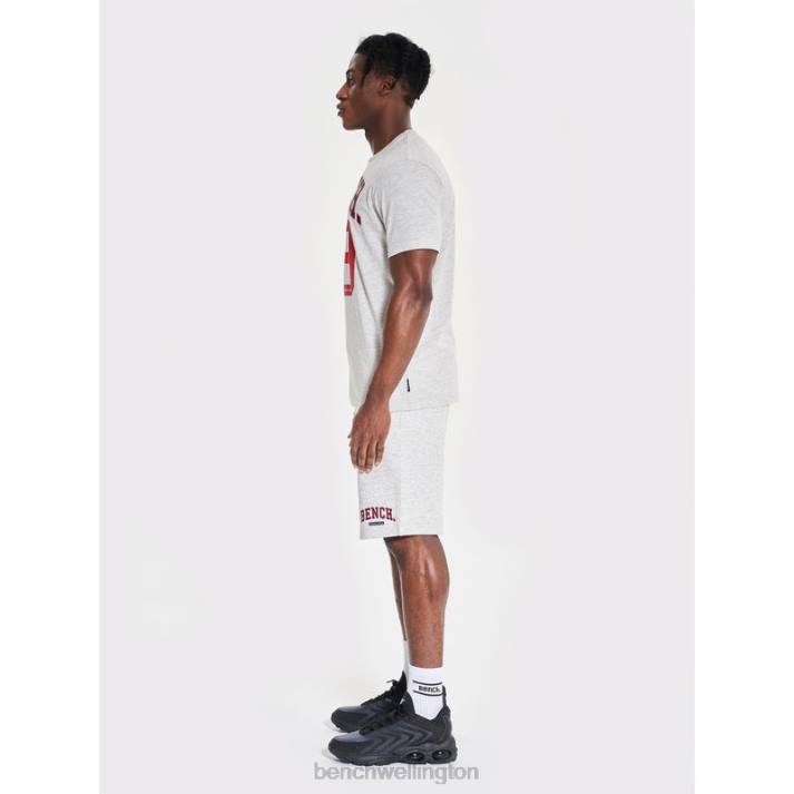 Bench Men Ecru Marl RALHUT Shorts & T-Shirt Set 486063