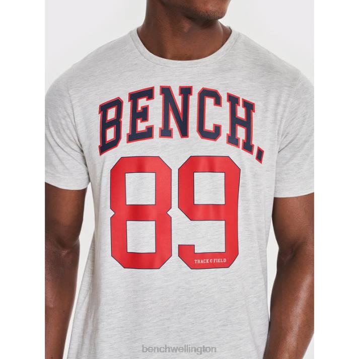 Bench Men Ecru Marl RALHUT Shorts & T-Shirt Set 486063