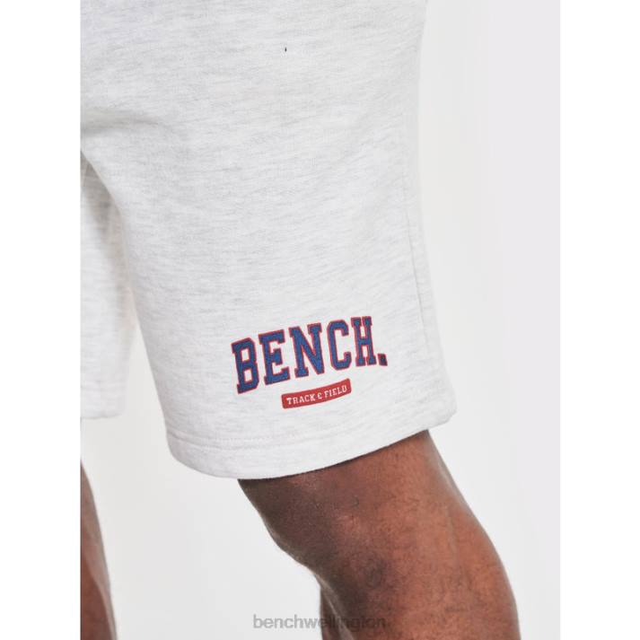 Bench Men Ecru Marl RALHUT Shorts & T-Shirt Set 486063