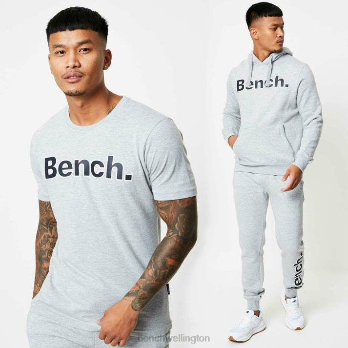 Bench Men Grey Marl AXEL 3pc Tracksuit Set 486070