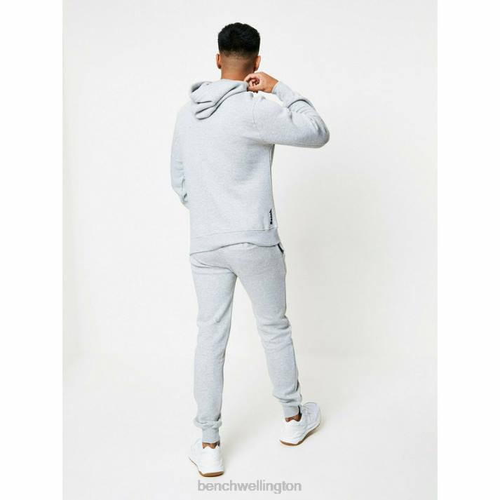 Bench Men Grey Marl AXEL 3pc Tracksuit Set 486070