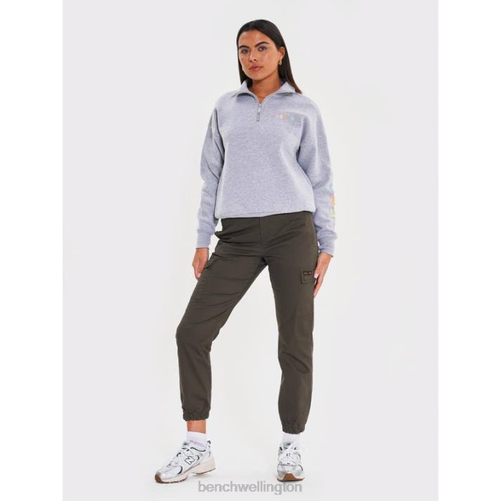 Bench Women Grey Marl JOBELLE Qtr Sweat Funnel 4860102