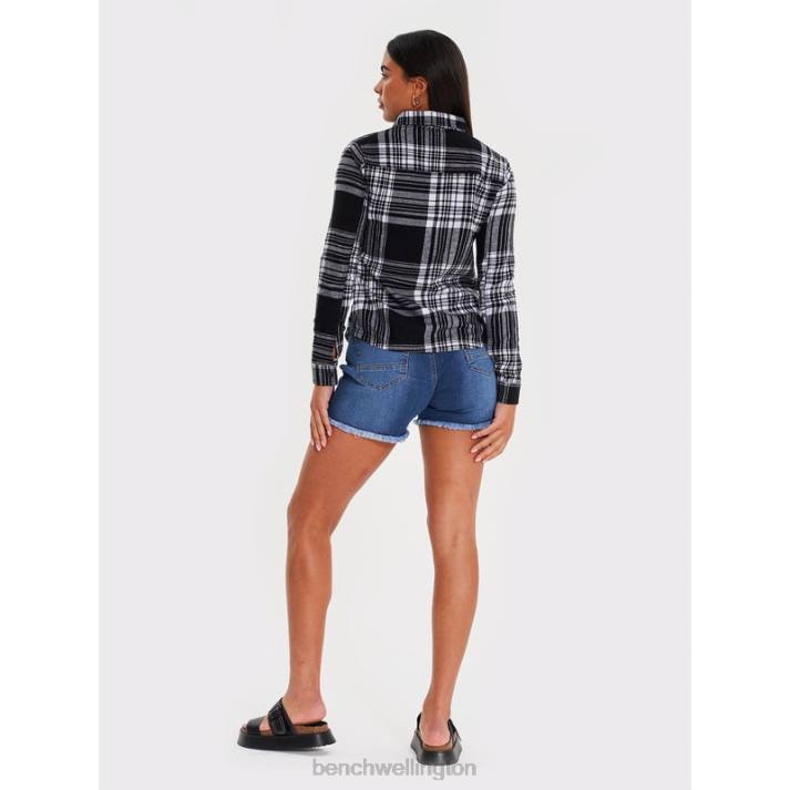 Bench Women Black Check ELLAMAY Flannel Shirt 4860111