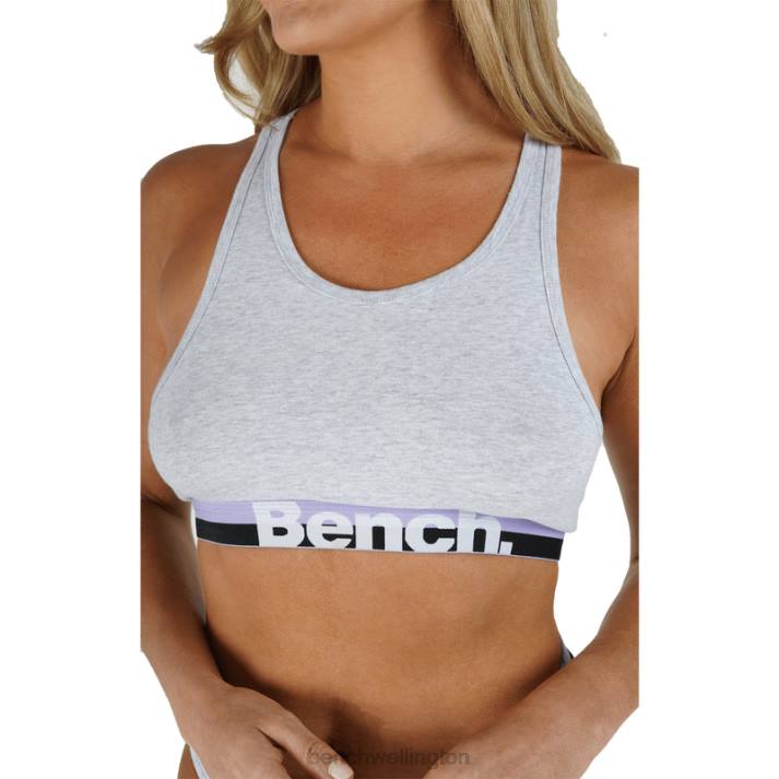 Bench Women Grey Marl SIENNA Crop Top & Brief Set 4860144