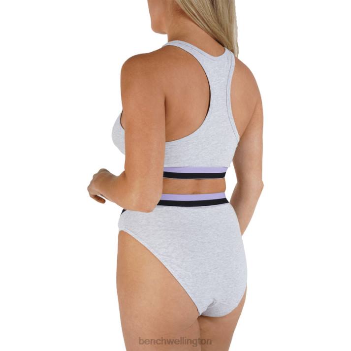Bench Women Grey Marl SIENNA Crop Top & Brief Set 4860144